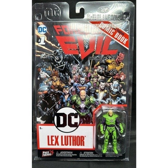 Forever Evil DC Lex Luthor Mini Figure with Comic McFarland New Page Puncher - Picture 1 of 6
